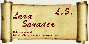 Lara Sanader vizit kartica